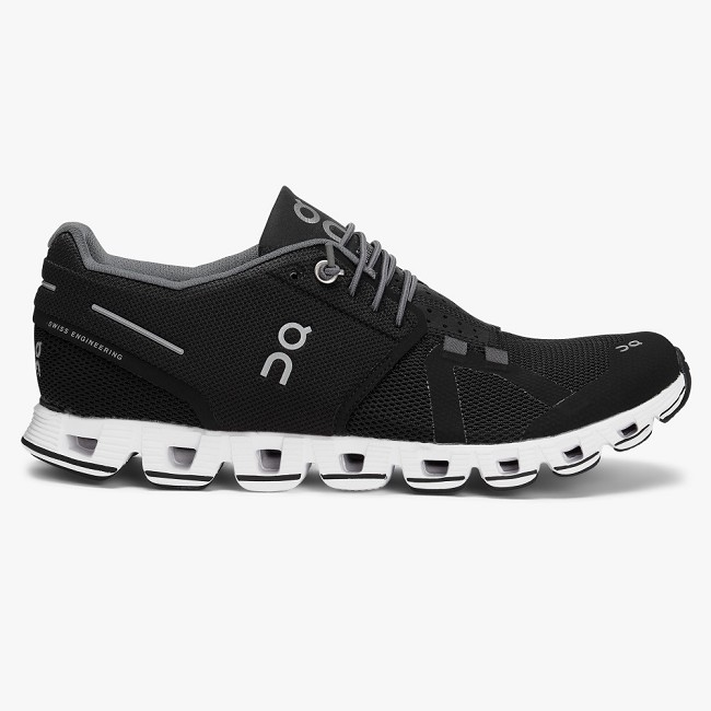 ON Cloud Womens - Women's Road Running Shoes NZ-65324 Black/White